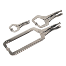 Sealey AK66 3pc Locking 'C' Clamp Set
