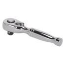 Sealey AK660S 1/4"Sq Drive Stubby Pear-Head Ratchet Wrench - Flip Reverse