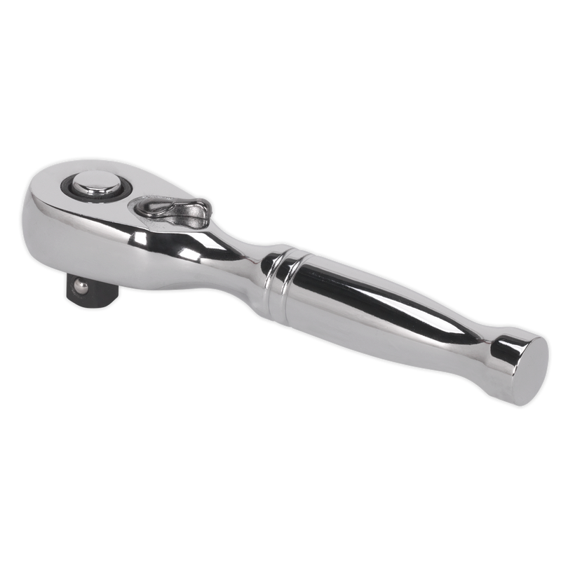 Sealey AK660S 1/4"Sq Drive Stubby Pear-Head Ratchet Wrench - Flip Reverse