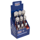 Sealey AK6672DB 1/4", 3/8" & 1/2"Sq Drive Dust-Free Ratchet Wrenches with Flip Reverse - Display Box of 9