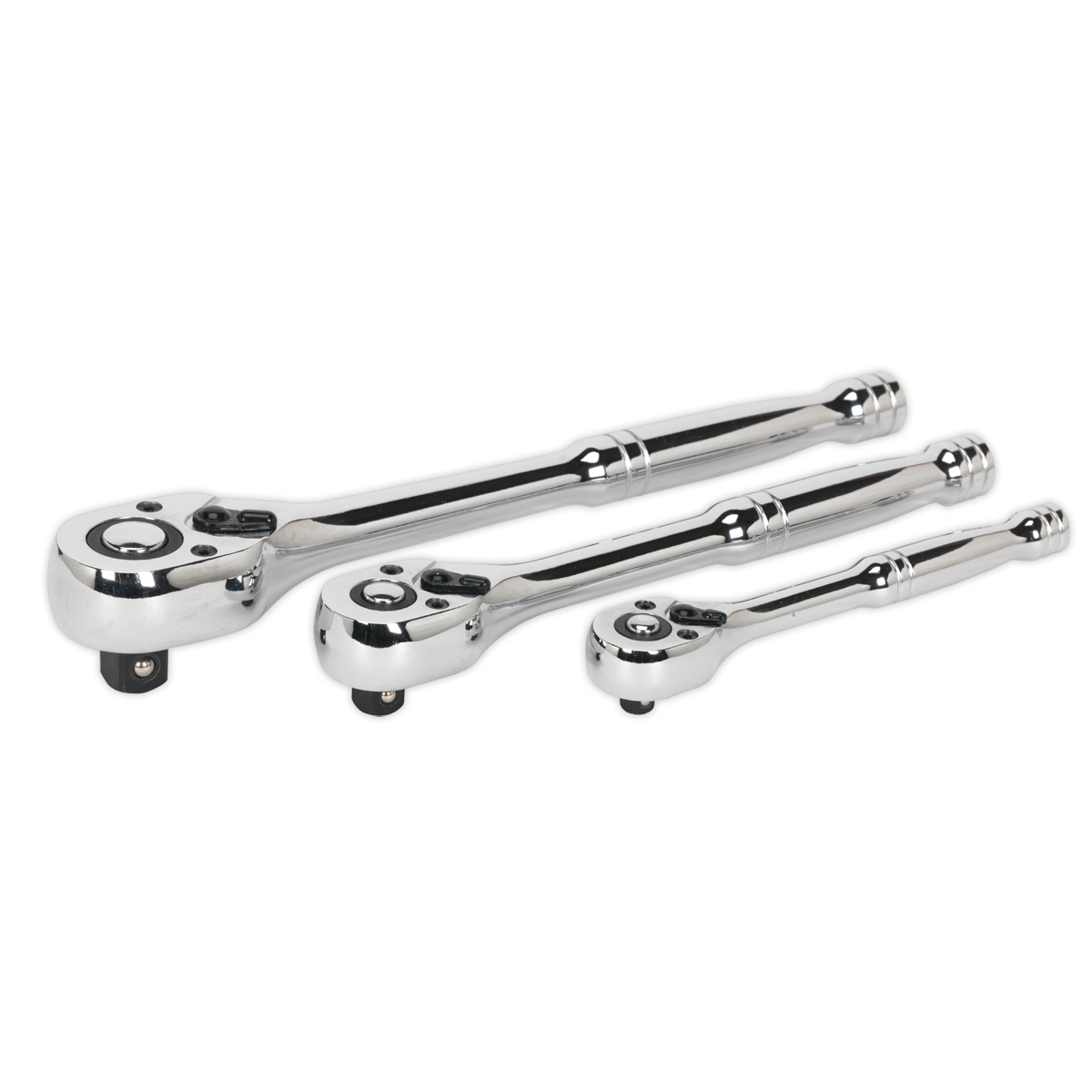 Sealey AK6672 3pc Ratchet Wrench Set - Flip Reverse