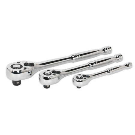 Sealey AK6672 3pc Ratchet Wrench Set - Flip Reverse