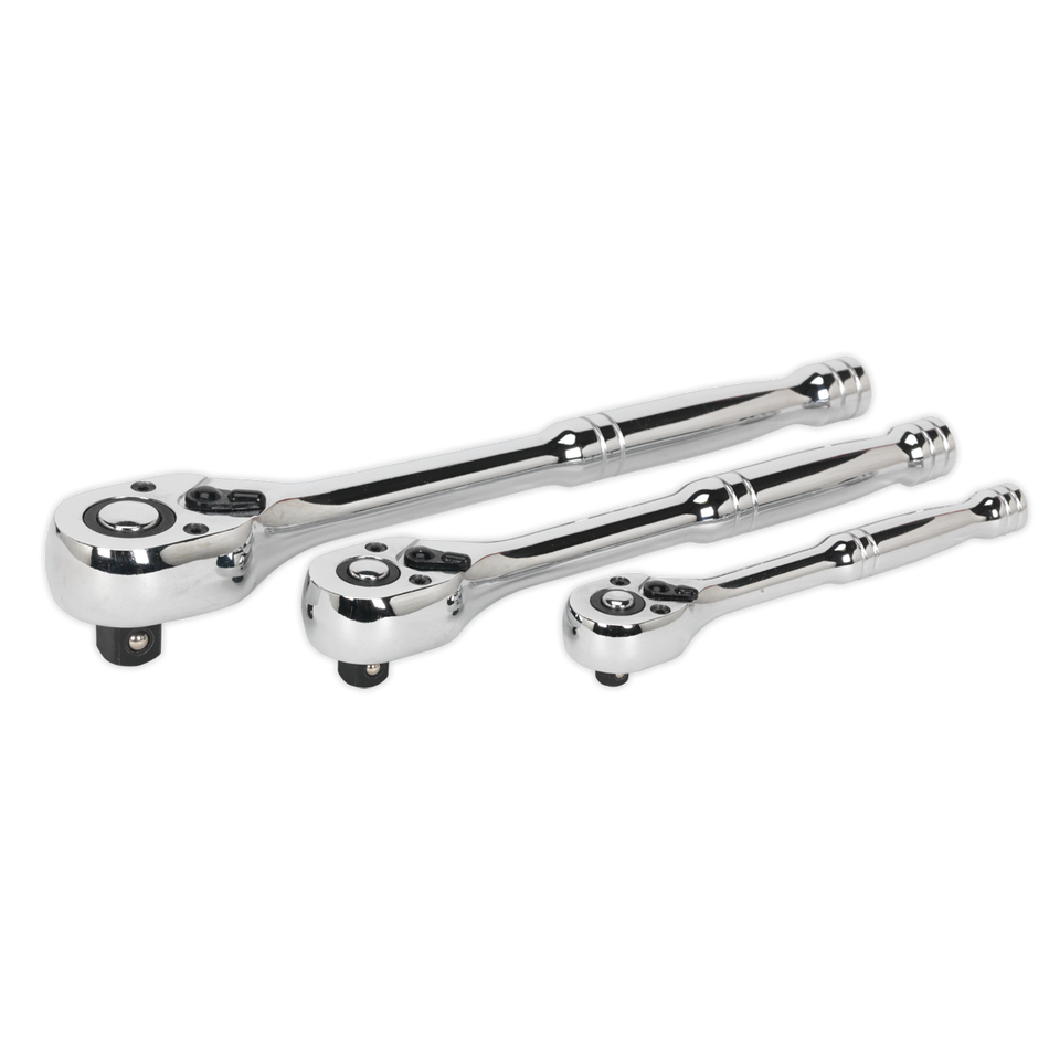 Sealey AK6672 3pc Ratchet Wrench Set - Flip Reverse