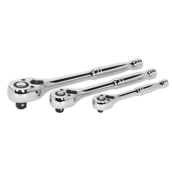 Sealey AK6672 3pc Ratchet Wrench Set - Flip Reverse