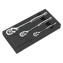 Sealey AK6672 3pc Ratchet Wrench Set - Flip Reverse