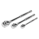 Sealey AK6672 3pc Ratchet Wrench Set - Flip Reverse