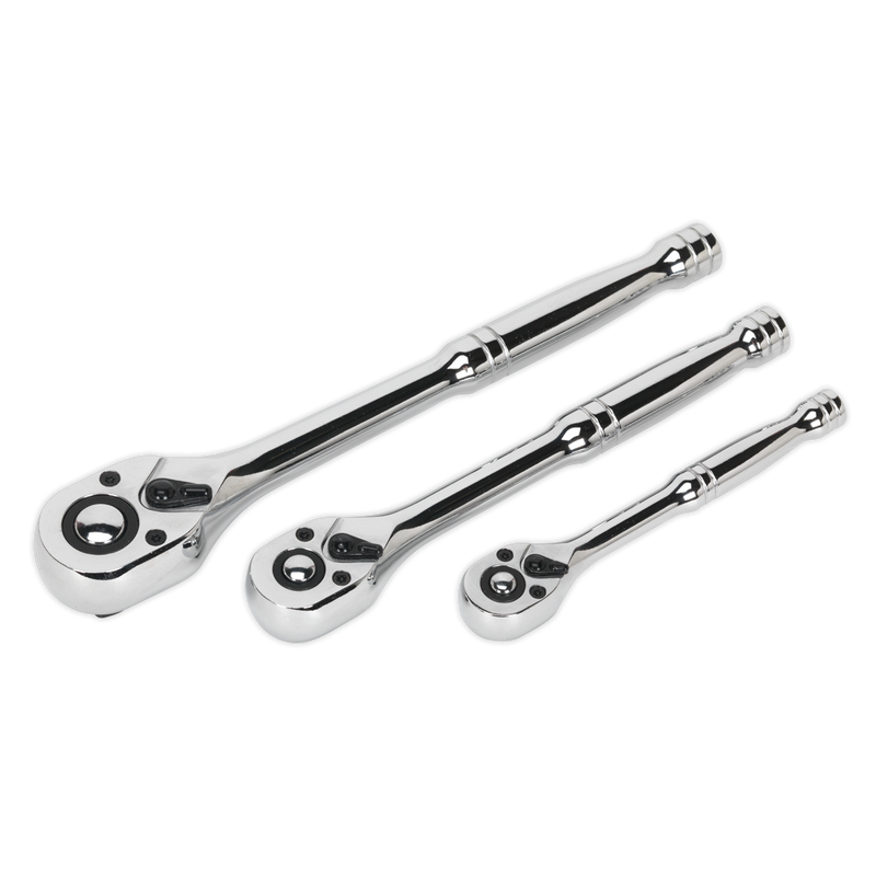 Sealey AK6672 3pc Ratchet Wrench Set - Flip Reverse