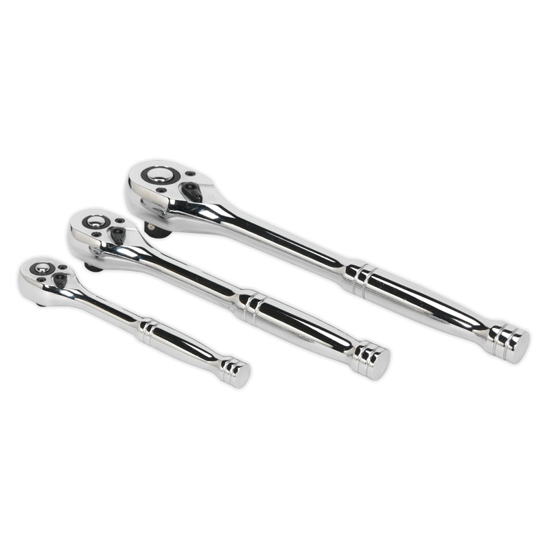 Sealey AK6672 3pc Ratchet Wrench Set - Flip Reverse
