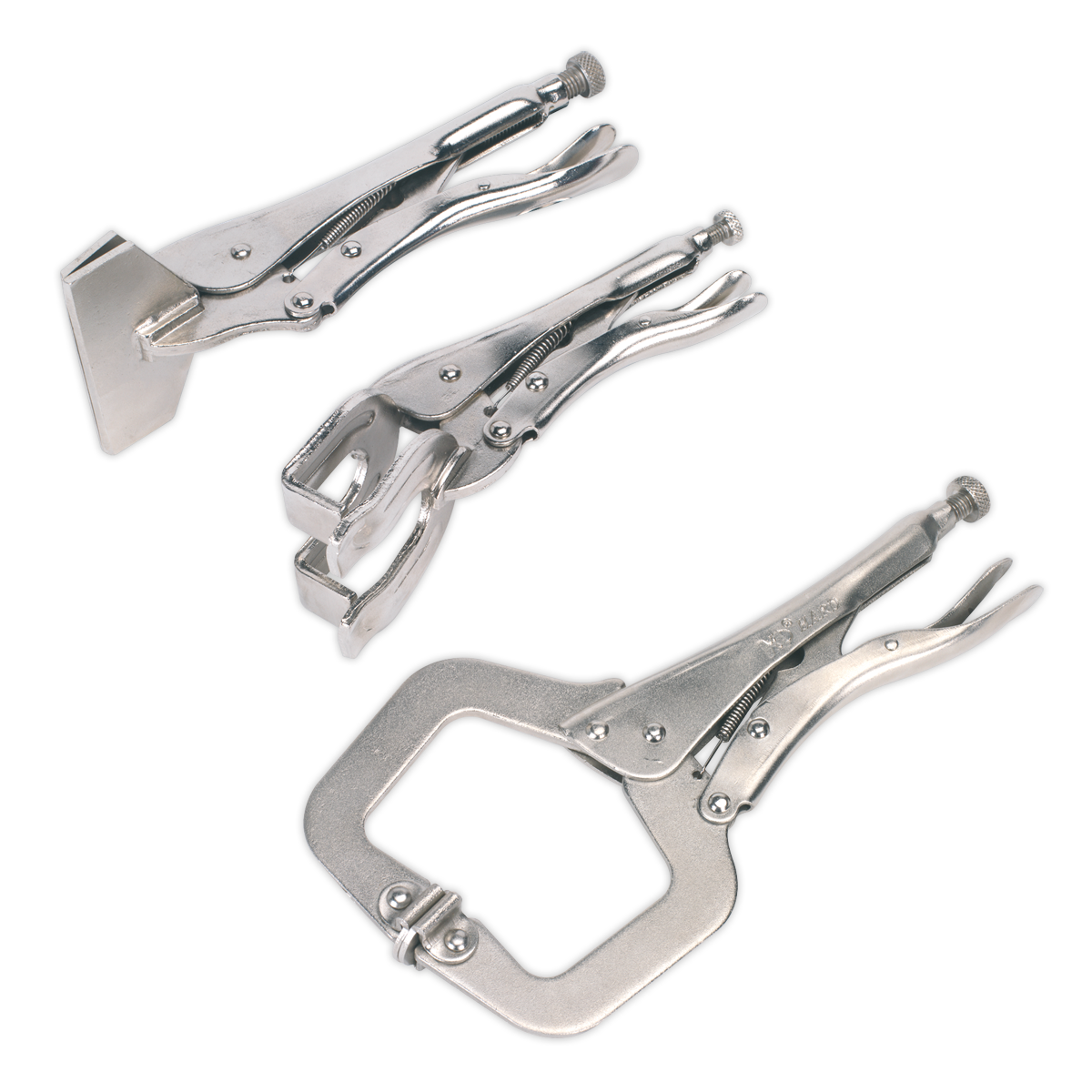 Sealey AK67 3pc 'C' Clamp & Welding Clamp Set