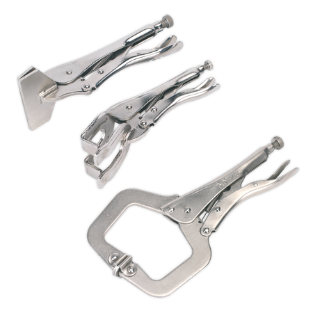 Sealey AK67 3pc 'C' Clamp & Welding Clamp Set
