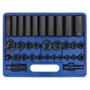 Sealey AK681 32pc 3/8" & 1/2"Sq Drive Impact Socket Set Standard/Deep - Metric/Imperial