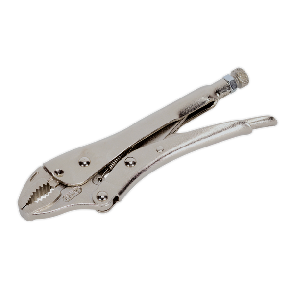 Sealey AK6820 180mm Locking Pliers Curved Jaws 0-35mm Capacity