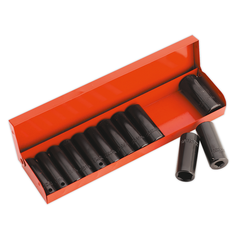 Sealey AK683 12pc 3/8"Sq Drive Deep Impact Socket Set - Metric/Imperial