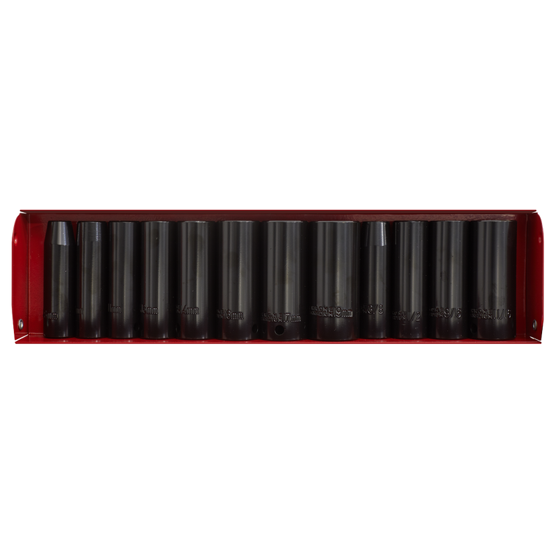Sealey AK683 12pc 3/8"Sq Drive Deep Impact Socket Set - Metric/Imperial