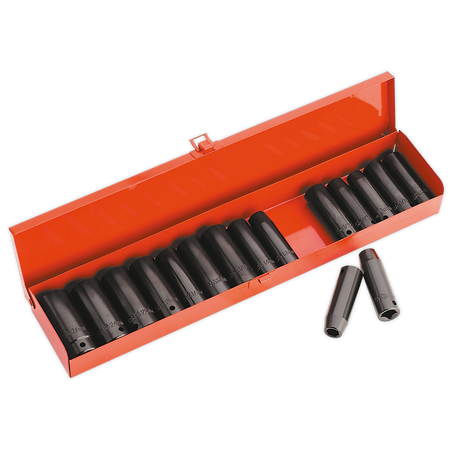 Sealey AK685 16pc 1/2"Sq Drive Impact Socket Set Deep - Metric/Imperial