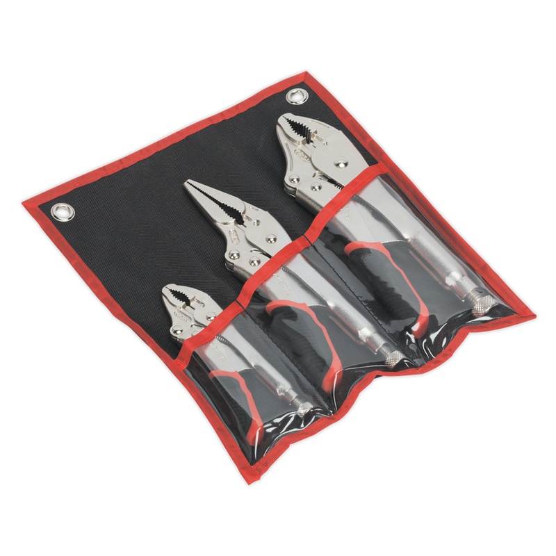 Sealey AK6863 3pc Quick Release Locking Pliers Set