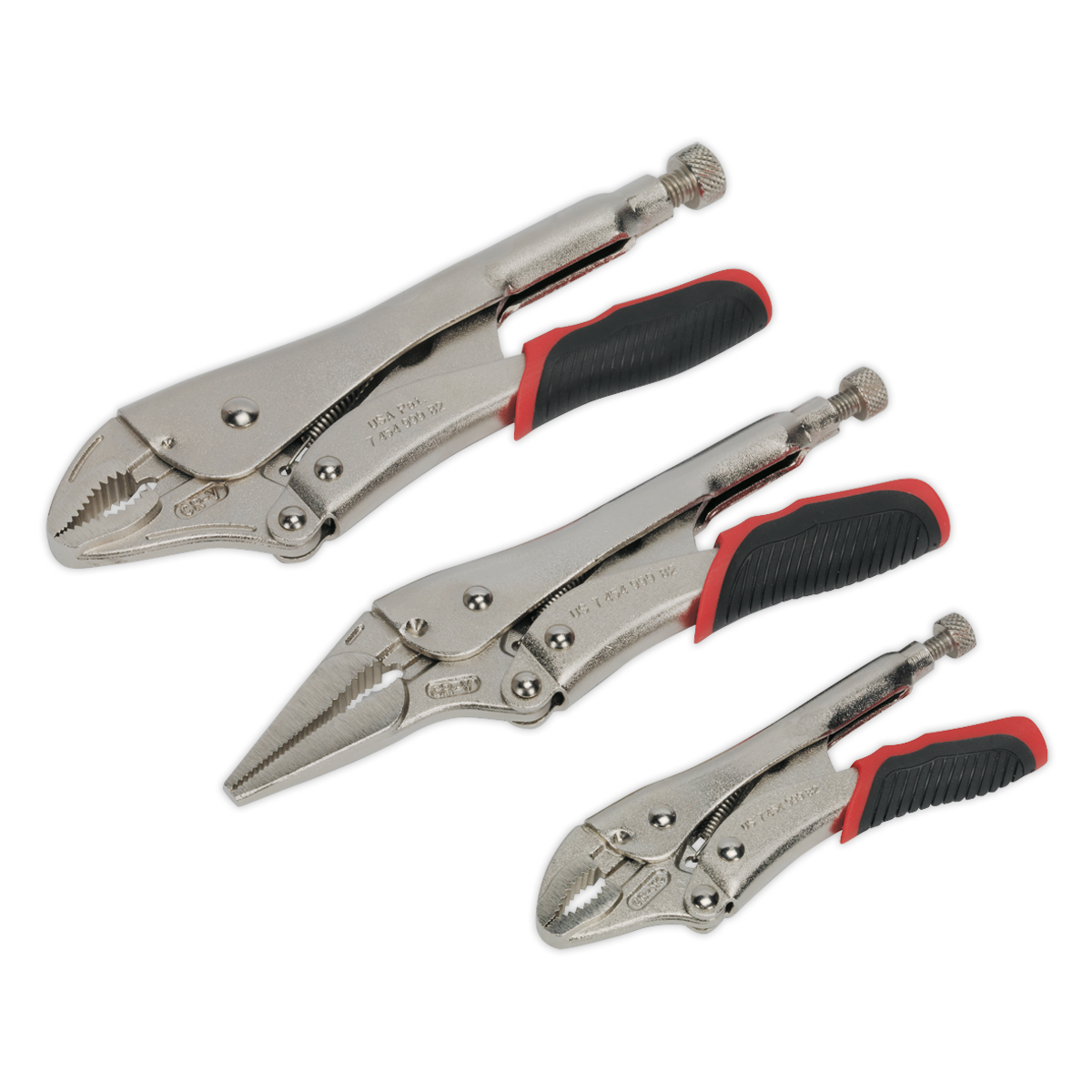 Sealey AK6863 3pc Quick Release Locking Pliers Set