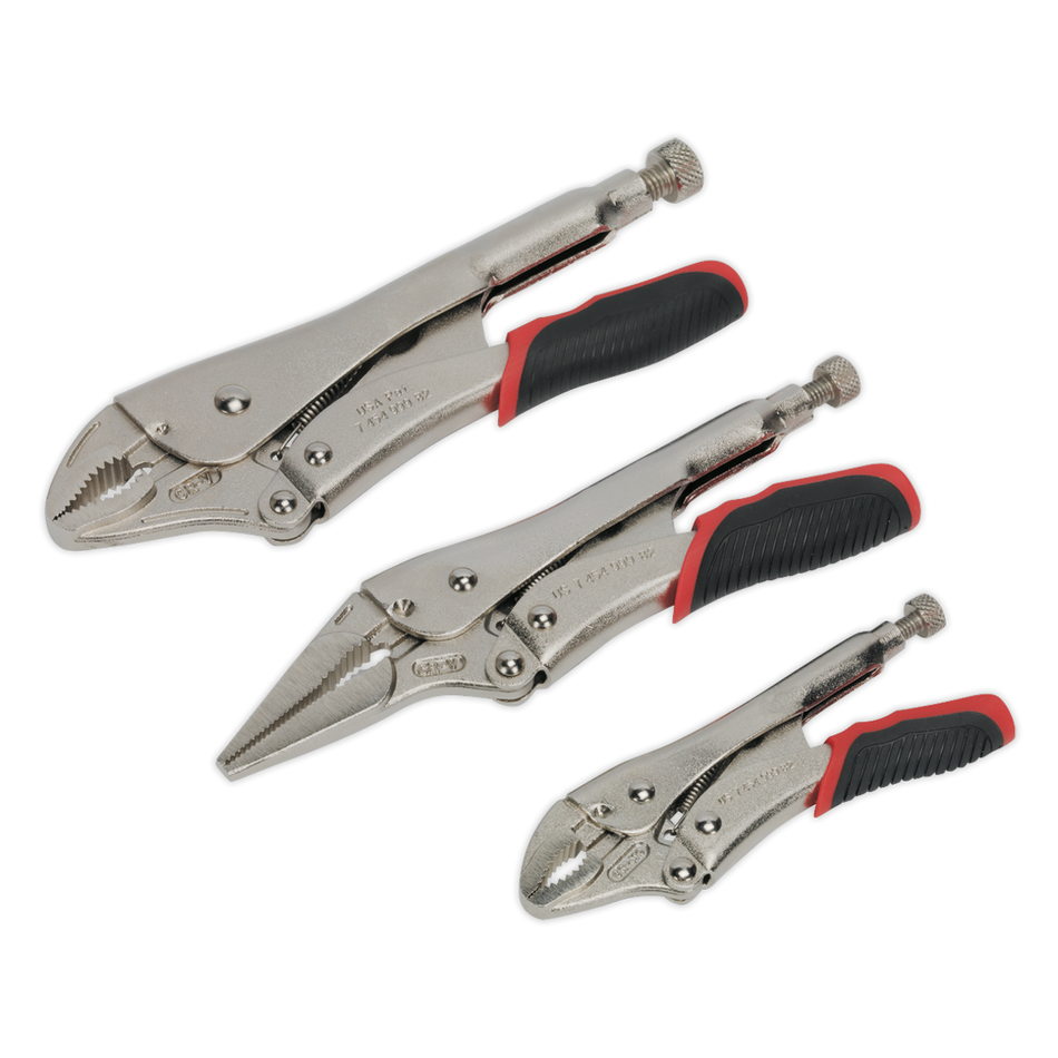 Sealey AK6863 3pc Quick Release Locking Pliers Set