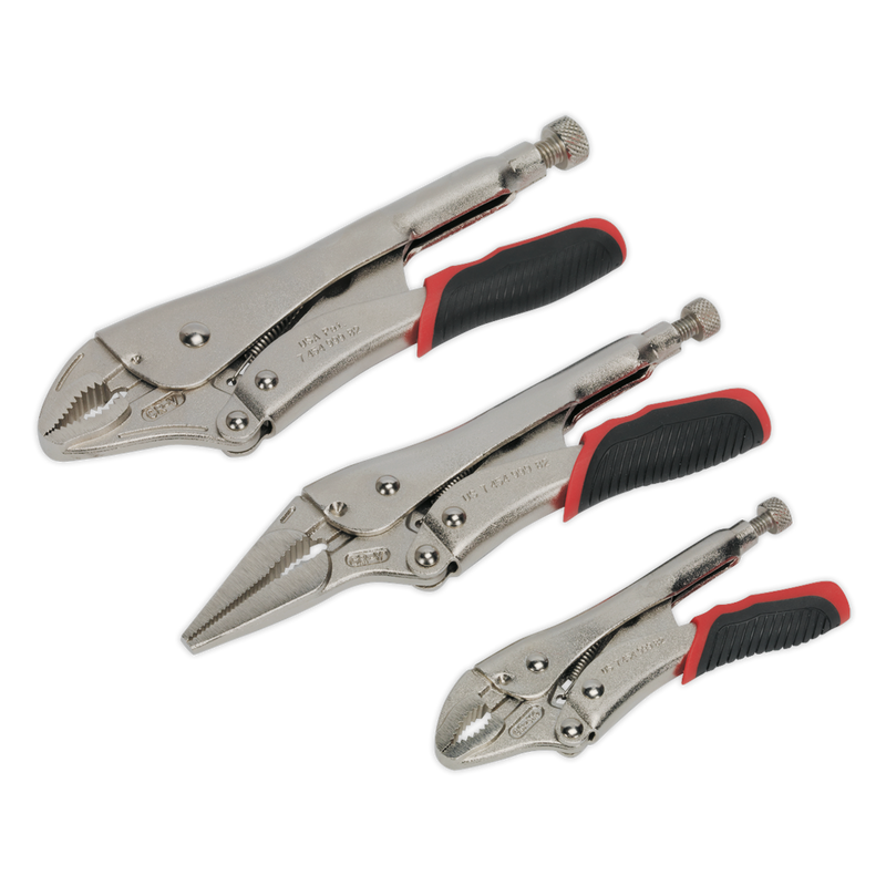 Sealey AK6863 3pc Quick Release Locking Pliers Set
