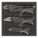 Sealey AK6863B 3pc Quick Release Locking Pliers Set - Black Series