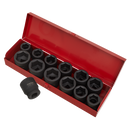 Sealey AK686 13pc 3/4"Sq Drive Impact Socket Set - Metric/Imperial