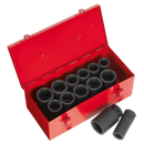 Sealey AK687 13pc 3/4"Sq Drive Impact Socket Set Deep - Metric/Imperial