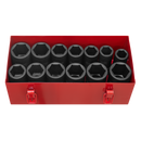 Sealey AK687 13pc 3/4"Sq Drive Impact Socket Set Deep - Metric/Imperial