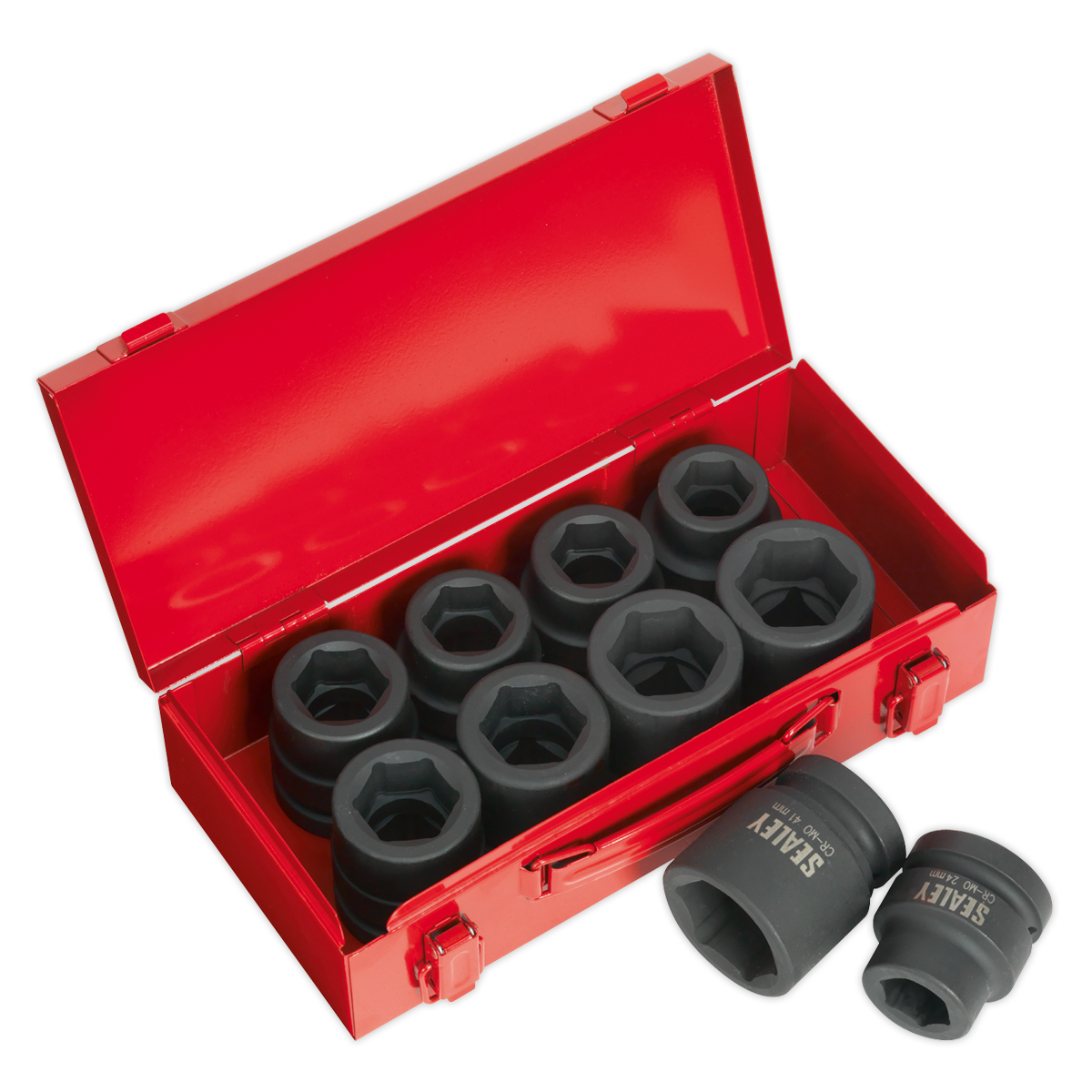 Sealey AK688 10pc 1"Sq Drive Impact Socket Set - Metric/Imperial
