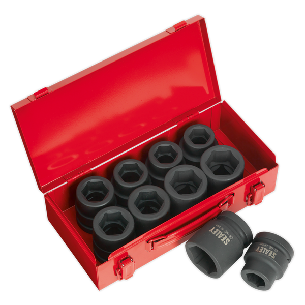 Sealey AK688 10pc 1"Sq Drive Impact Socket Set - Metric/Imperial