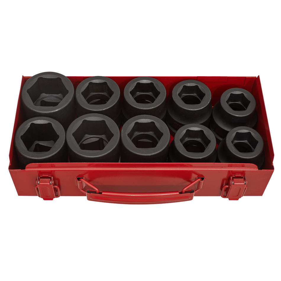 Sealey AK688 10pc 1"Sq Drive Impact Socket Set - Metric/Imperial