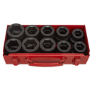 Sealey AK688 10pc 1"Sq Drive Impact Socket Set - Metric/Imperial