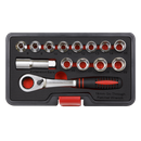 Sealey AK6926 14pc Low Profile Go-Through Socket Set