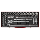 Sealey AK693 32pc 1/2"Sq Drive Socket Set - Metric/Imperial