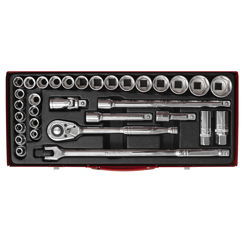 Sealey AK693 32pc 1/2"Sq Drive Socket Set - Metric/Imperial