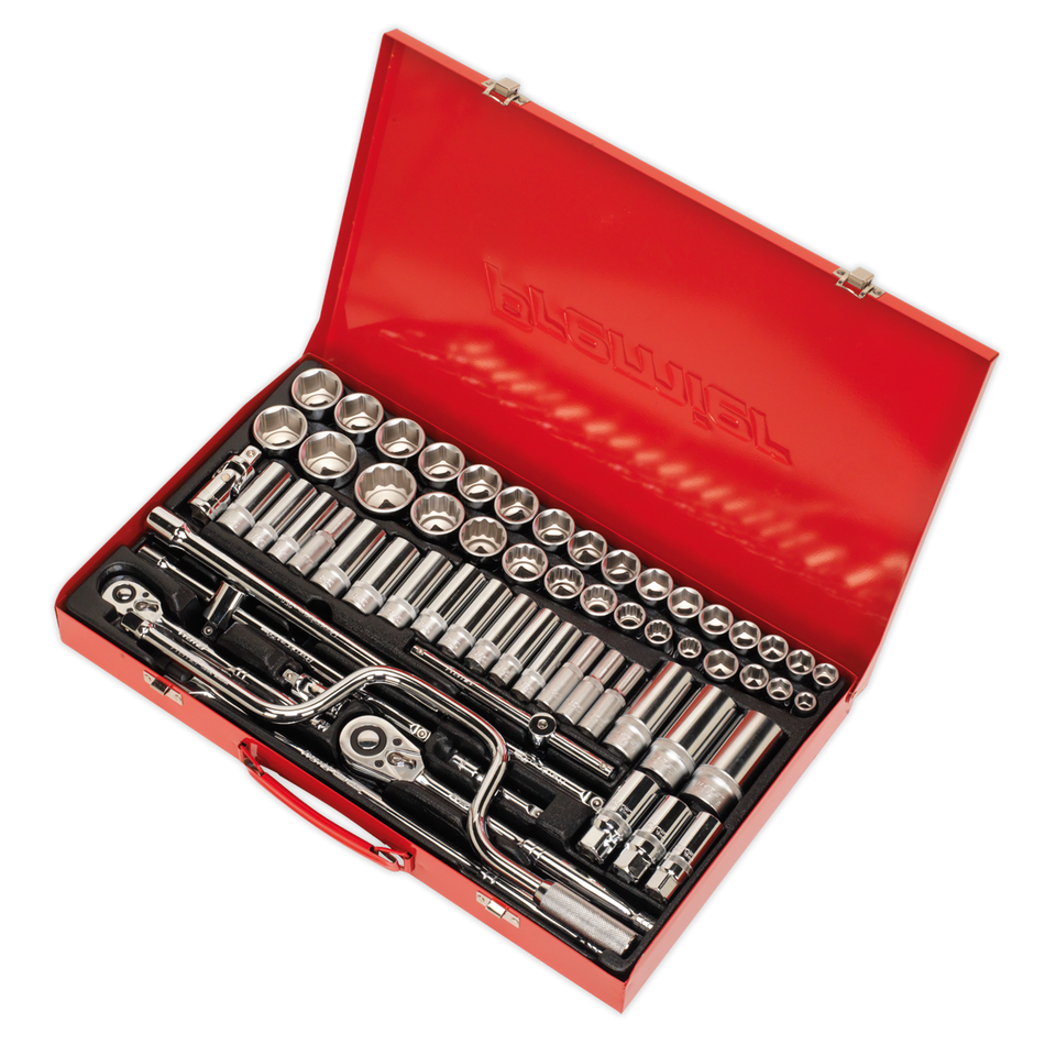 Sealey AK694 64pc 3/8" & 1/2"Sq Drive Socket Set - Metric/Imperial