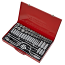 Sealey AK694 64pc 3/8" & 1/2"Sq Drive Socket Set - Metric/Imperial