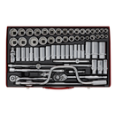 Sealey AK694 64pc 3/8" & 1/2"Sq Drive Socket Set - Metric/Imperial