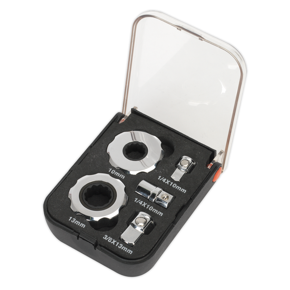 Sealey AK6959 5pc 1/4" & 3/8"Sq Drive Palm Ratchet Set