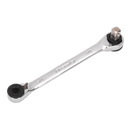 Sealey AK6967 1/4"Hex x 5/16"Hex Reversible Ratchet Spanner with 1/4"Sq Drive Adaptor