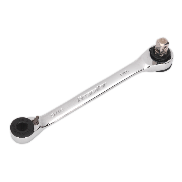 Sealey AK6967 1/4"Hex x 5/16"Hex Reversible Ratchet Spanner with 1/4"Sq Drive Adaptor