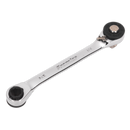 Sealey AK6967 1/4"Hex x 5/16"Hex Reversible Ratchet Spanner with 1/4"Sq Drive Adaptor