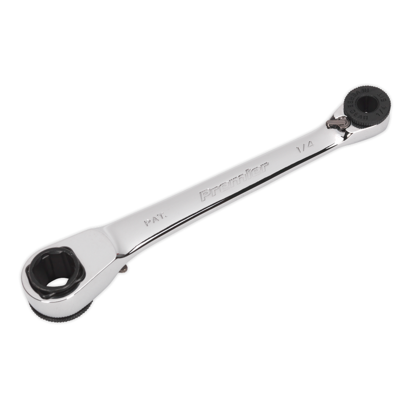 Sealey AK6968 1/4"Hex x 10mm Hex Reversible Ratchet Spanner