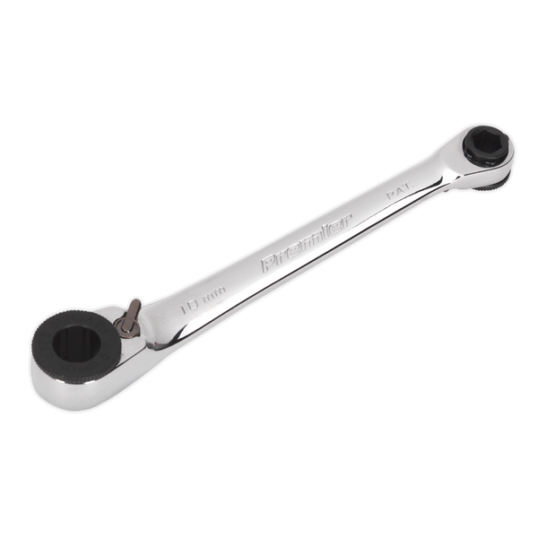 Sealey AK6968 1/4"Hex x 10mm Hex Reversible Ratchet Spanner