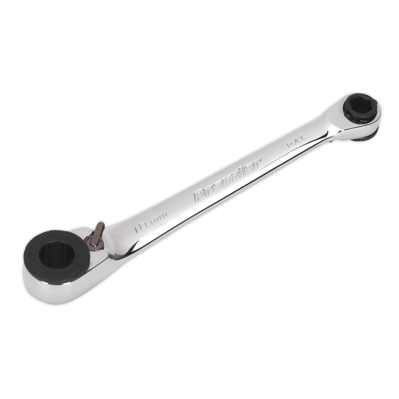 Sealey AK6968 1/4"Hex x 10mm Hex Reversible Ratchet Spanner