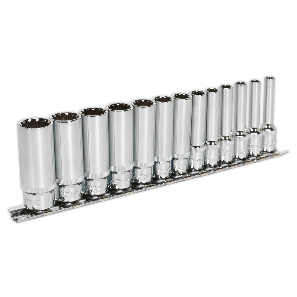 Sealey AK69813D 13pc 1/4"Sq Drive Total Drive Deep Socket Set