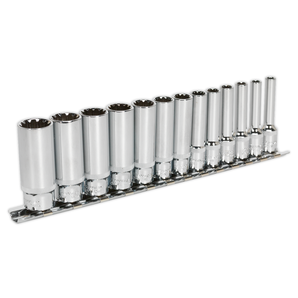 Sealey AK69813D 13pc 1/4"Sq Drive Total Drive Deep Socket Set