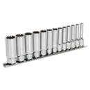 Sealey AK69813D 13pc 1/4"Sq Drive Total Drive Deep Socket Set