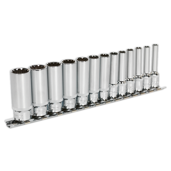 Sealey AK69813D 13pc 1/4"Sq Drive Total Drive Deep Socket Set