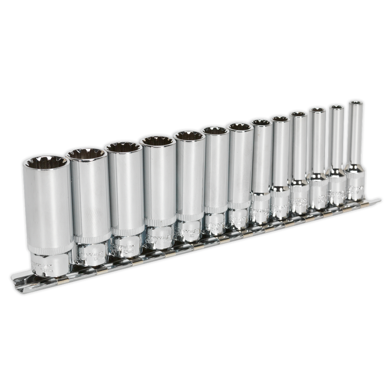 Sealey AK69813D 13pc 1/4"Sq Drive Total Drive Deep Socket Set