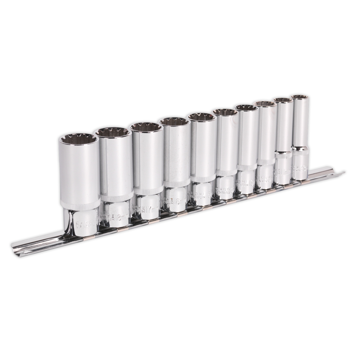 Sealey AK69910D 10pc 3/8"Sq Drive Total Drive Deep Socket Set